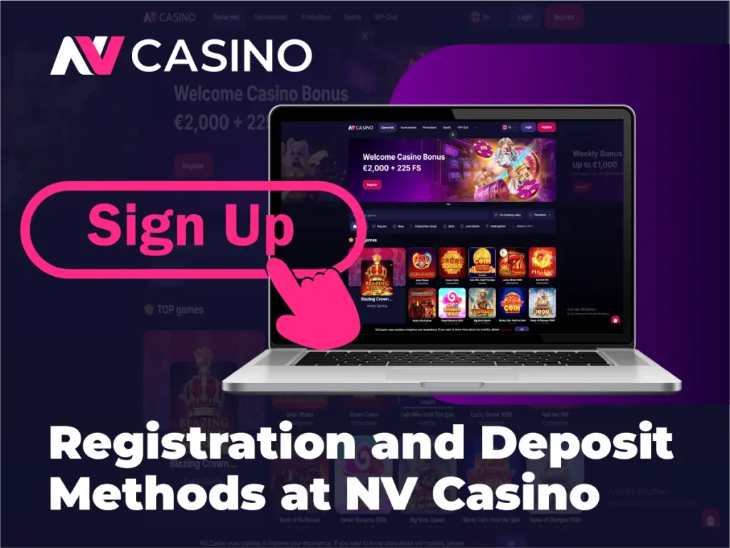 Rejestracja i metody wpłat w NV Casino